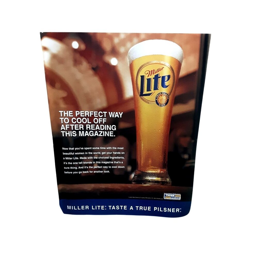 Miller Lite Beer Vintage 2000 Print Ad True Pilsner Bar Pub Brewing